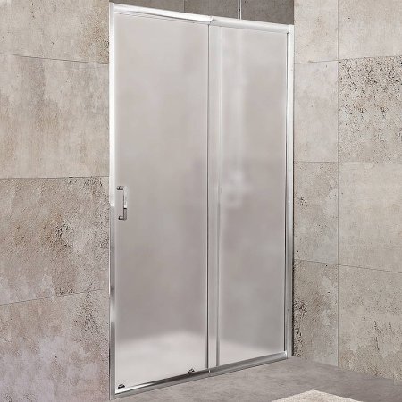 Душевая дверь BelBagno Unique 125 UNIQUE-BF-1-110/125-P-Cr профиль Хром стекло рифленое 