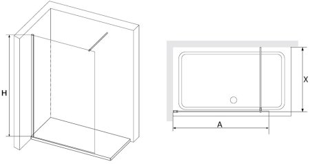 Душевая перегородка RGW WA-10G 900 