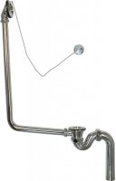 Слив-перелив BelBagno BB-OVF-02-CRM с пробкой на цепочке Хром