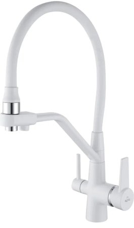 Смеситель для кухни Rose R558C, белый 