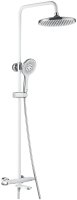 Душевая система с термостатом Rose R3996F, белый/хром