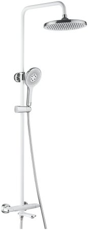 Душевая система с термостатом Rose R3996F, белый/хром 