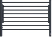 Полотенцесушитель электрический с полкой Terminus Горизонт П8 80х60 КС, черный муар
