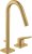 Смеситель Axor Citterio M 34132250 для раковины, шлифованное золото 