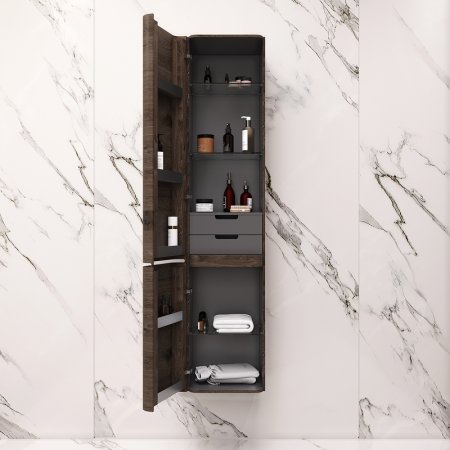 Шкаф пенал AM.PM Sensation 40 L M30CHL0406TF подвесной Табачный дуб 