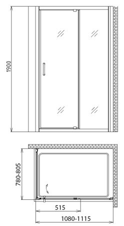 Душевой уголок Gemy Sunny Bay S28191C-A80 