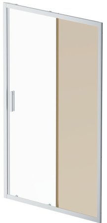 Душевая дверь AM.PM Gem 120 W90G-120-1-195MBr профиль Хром матовый стекло бронзовое-прозрачное 