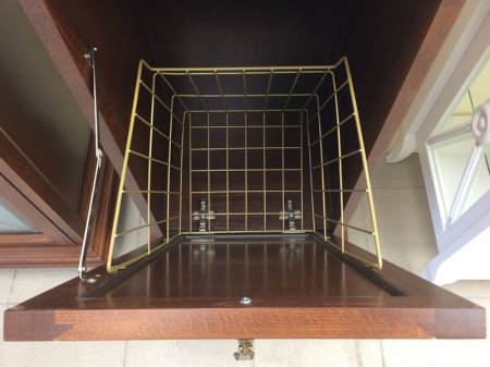 Шкаф пенал Opadiris Борджи 45 L Z0000003753 с бельевой корзиной Светлый орех 