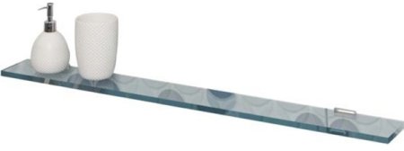 Стеклянная полка Opadiris Элеганс 80 00-00000465 Хром 