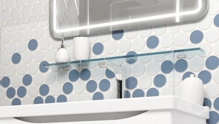 Стеклянная полка Opadiris Элеганс 80 00-00000465 Хром 