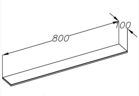 Стеклянная полка Opadiris Элеганс 80 00-00000465 Хром 