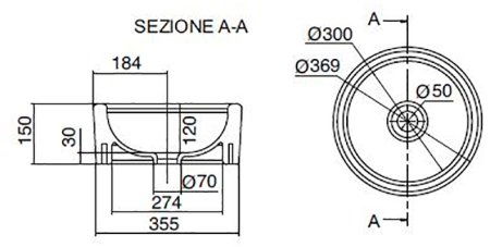 Раковина-чаша Scarabeo Lavabi D Arredo 37 8034 Белая 