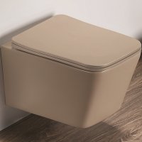 Унитаз CeramaLux 5170MC подвесной Капучино матовый с сиденьем Микролифт Унитаз CeramaLux 5170MC подвесной Капучино матовый с сиденьем Микролифт
