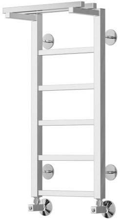 Водяной полотенцесушитель Terminus Контур П6 300x700 4660059582405 с полкой Хром 