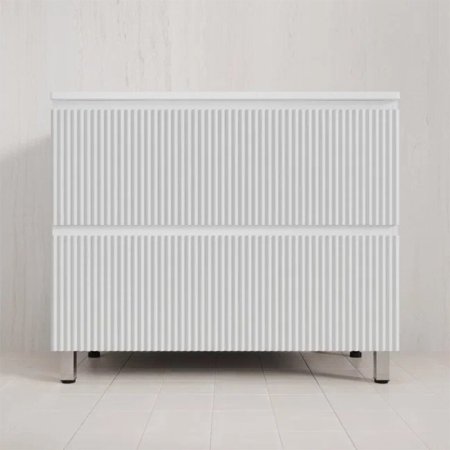 Тумба Style Line Марокко 100 напольная, с раковиной  LINE 1000*480 антрацит, белый матовый 