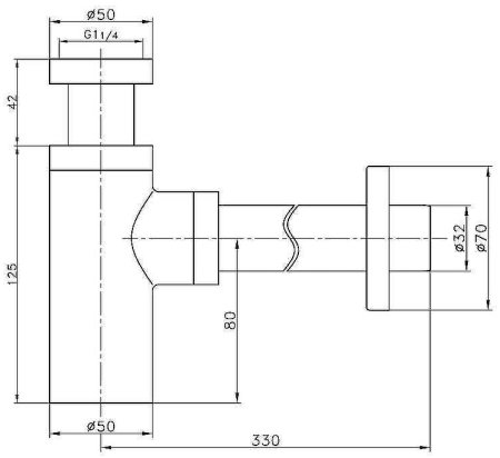 Сифон для раковины Frap F82-3 Золото 