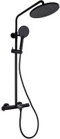Душевая система Kaiser Serio 05382-9 с термостатом Черная матовая