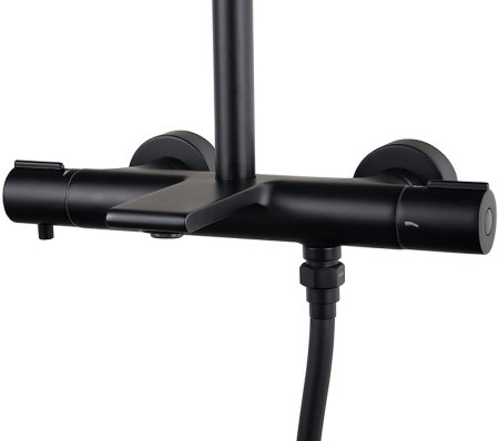 Душевая система Kaiser Serio 05382-9 с термостатом Черная матовая 