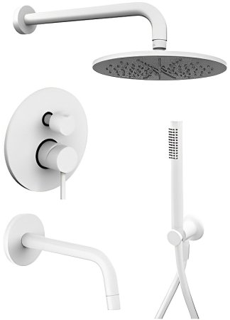Душевая система Paffoni Light KITLIG019BO046 Белая матовая 