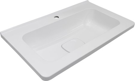 Тумба напольная STYLELINE "Бергамо мини 70" (2 ящ.) Люкс Плюс антискрейтч графит с раковиной Каре Люкс МИНИ 700х350 