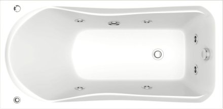Акриловая ванна Bas Бриз 150x75 см с гидромассажем 