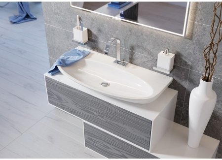 Тумба под раковину Aqwella 5 Stars Genesis 100 GEN0110MG подвесная Миллениум серый 