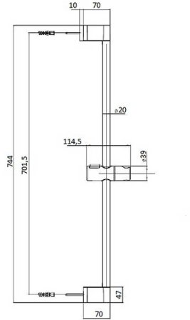 Душевой гарнитур Bossini Syncronia DE8008.030 Хром 