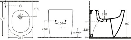Унитаз Allen Brau Reality 4.32004.20 приставной Белый без сиденья 