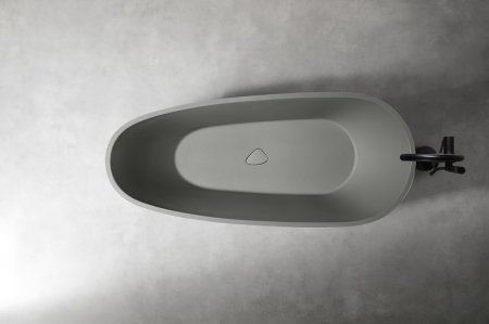 Ванна из искусственного камня ABBER Dortmund AM9911MLG светло-серая матовая 