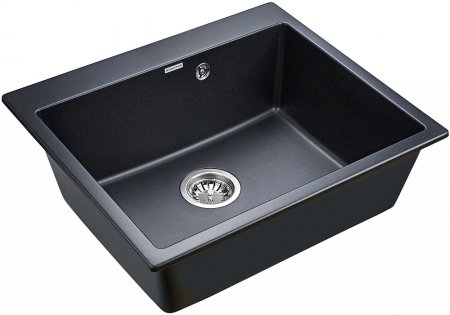 Мойка кухонная Paulmark Kante PM106052-BLM черный металлик 