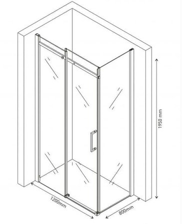 Душевой уголок Berges Melita 120х80 061017 профиль Хром стекло прозрачное 