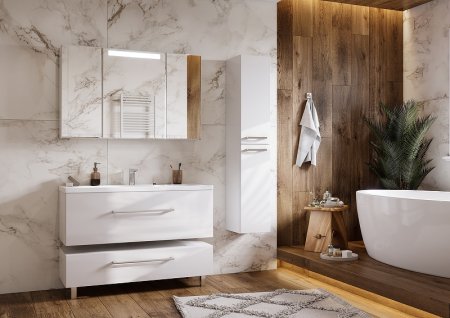 Тумба под раковину Aquaton Мадрид 120 М 1A168701MA010 подвесная Белая 