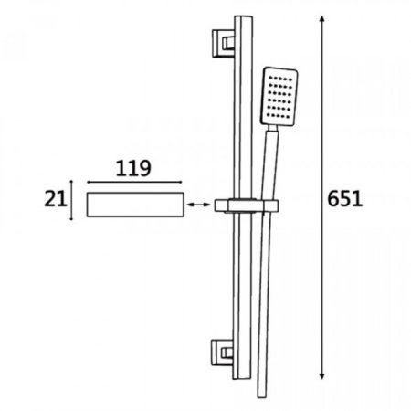 Стойка для душа ViEiR VR065 Сатин 