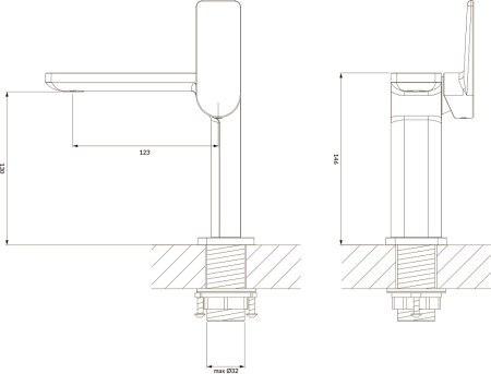 Смеситель Omnires Parma PM7410XCR для раковины, хром 
