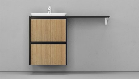 Тумба подвесная VELVEX Klaufs 56*60.2Y шатанэ-черный 