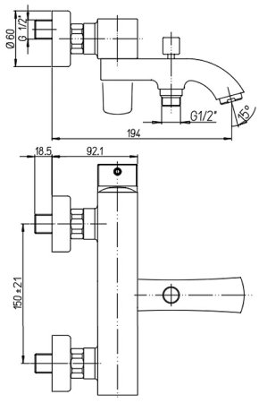 Смеситель для ванны Paini Lady 89OP111 Золото PVD 