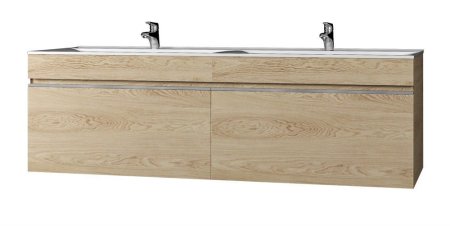 Тумба с раковиной подвесная VELVEX Pulsus 140 дуб сонома 