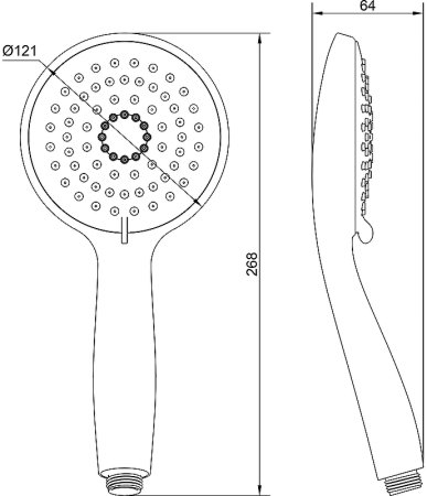 Ручной душ Swedbe Calypso 5016 Хром 