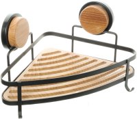 Полка металличеcкая угловая FIXSEN MAGIC  FX-940B-1, черный/коричневый