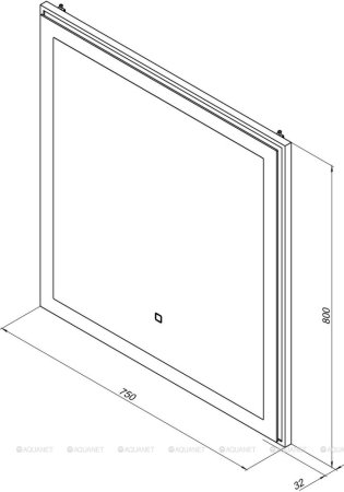 Зеркало Aquanet Монро 75x80 LED Бежевый 