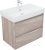 Тумба с раковиной Aquanet Nova Lite 75 орех светлый (2 ящика) 