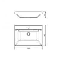 Тумба напольная Style Line "Манхэттен 60" ЭМАЛЬ под ASTI 60 2 ящика PLUS графит