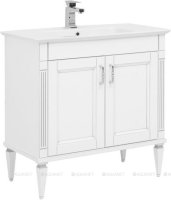 Тумба с раковиной Aquanet Селена 70 белый, серебро