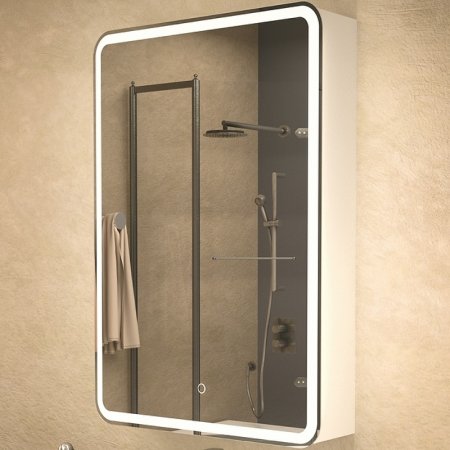 Зеркальный шкаф Azario Adriana 60 L CS00066642 с подсветкой Белый 