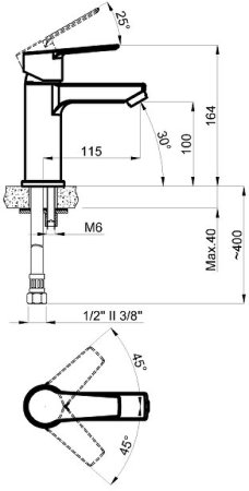 Смеситель для раковины Azario Enzo AZ-15714501 Хром 