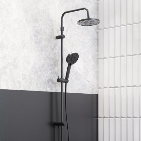 Душевая система Damixa Apollo 947000300 Черная матовая 