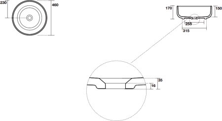 Рукомойник Kerasan Ciotola 430201 