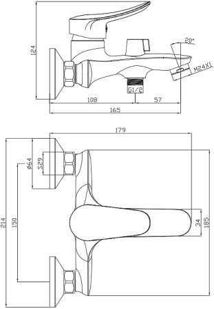 Смеситель для ванны Olive's Arriba 09201AR Хром 