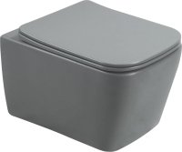 Унитаз подвесной SantiLine SL-5007MG с микролифтом, серый матовый Унитаз подвесной SantiLine SL-5007MG с микролифтом, серый матовый