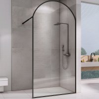 Душевая дверь Abber Immer Offen 120 AG64120BN8 профиль Черный стекло прозрачное